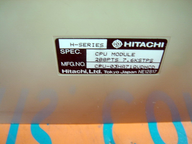 HITACHI H-SERIES CPU MODULE CPU-03HA1QVDHCD - PLC DCS SERVO